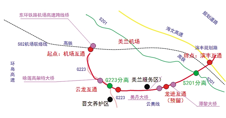 江东新区将添黄金通道海口绕城公路美兰机场至演丰段开工建设