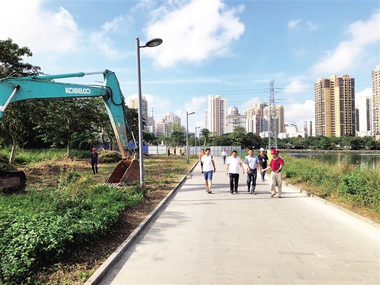 海口红城湖公园项目开工建设 预计明年8月完工-海南房